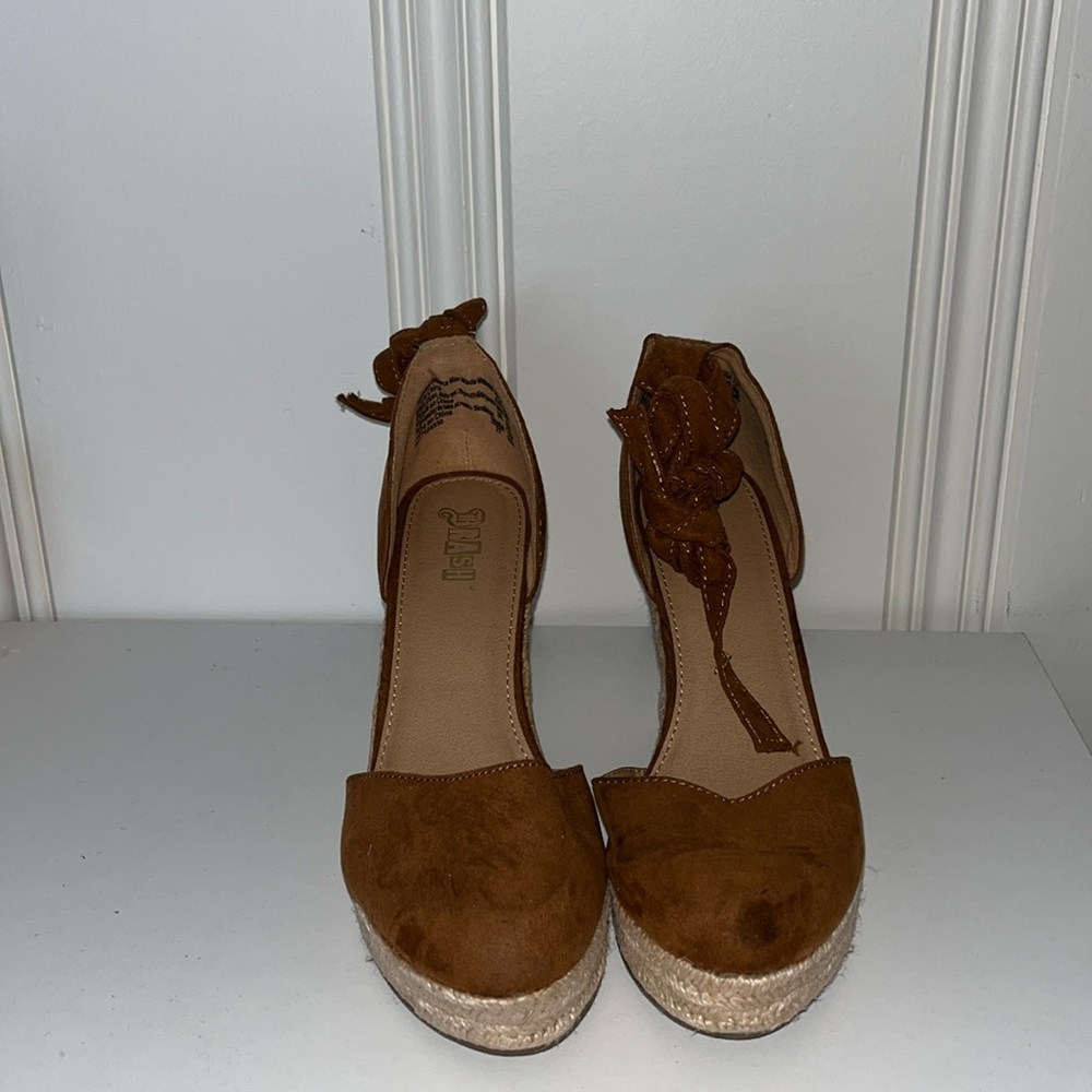 Brown suedes wedges